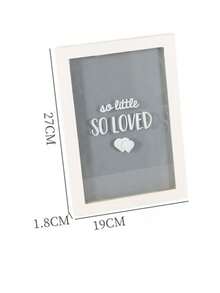 木质大象造型留言框，“小小愿望”签名版婴儿派对留言簿替代品，中性孕期纪念品，包含65张签名卡和1支笔，灰白色，婴儿派对装饰 - 彩色 - 查看 6