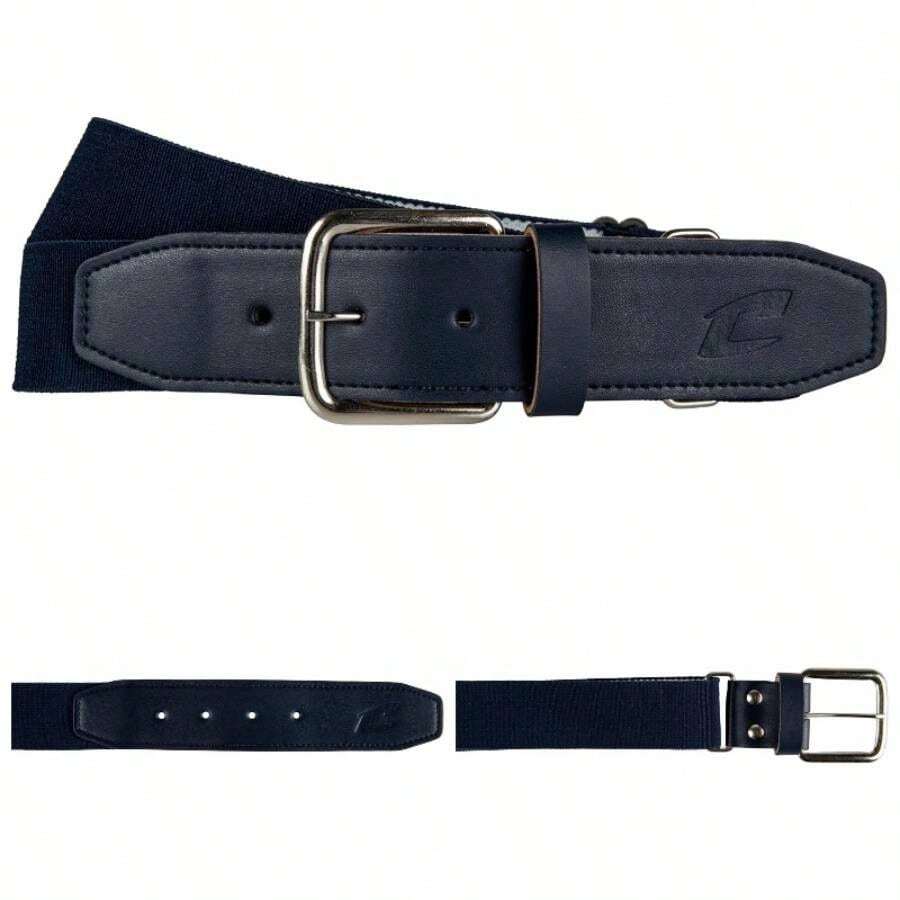CHAMPRO cinturn elstico de bisbol con pestaa sinttica de 3.8 - 71,12 cm - 1,32 m + Marino - Ver 1