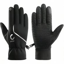 Shoonlo Guantes para Fro Hombre y Mujer, Guantes Termicos de Invierno, Guantes Impermeables para Nieve, Guantes de Pantalla Tctil para Celular, Guantes para Ciclismo, Correr, Esqu, Moto, Gym - Negro - Ver 2
