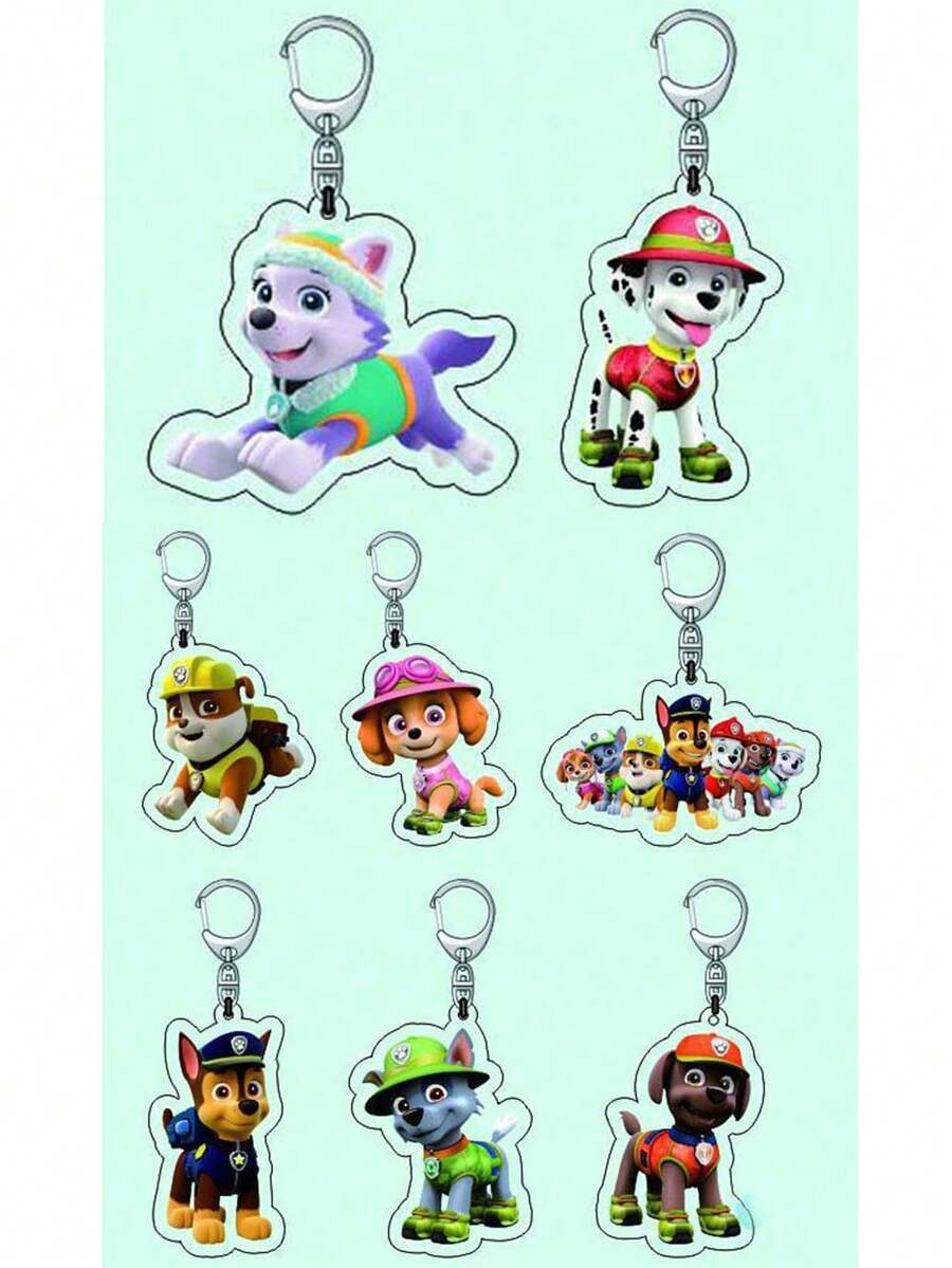 Móc khóa nhân vật hoạt hình - Paw Patrol Chase, Rocky, Zuma, Skye, Rubble, Everest, mặt dây chuyền acrylic nguyên bản, thích hợp để trang trí túi xách, phụ kiện chìa khóa, đạo cụ trang trí, quà tặng tiệc tùng, sưu tập và trưng bày. - Nhiều màu - Xem 1