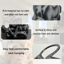 Brazos para Gato Musculoso, Divertidos Accesorios para Disfraz de Halloween, Brazos de Gato Impresos en 3D, Ligero y Cómodo para Mascotas, Traje Gracioso para Fiestas(Negro) - negro - Ver 5