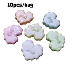 时尚简约亚克力彩色爱心珠DIY发饰，装饰材料，百搭日常佩戴，送朋友的好礼物