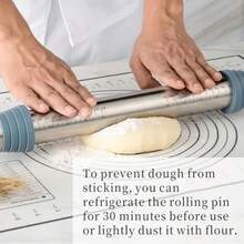 CYPNRodillos de Cocina Rodillo Ajustable de Amasar de Acero Inoxidable con Escala Rodillo Antideslizante de Masa para Hornear Pastelería Pizza Galletas TortillasFashion - 219619415 - Ver 6