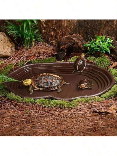 Large Reptile Bath With Turtle And Amphibian Accessories, Suitable For Turtles, Manes, Lions, Lizards, Frogs, Snakes, And Palace Scorpions (Multiple Styles To Choose From). Design: River Shaped Reptile Bath With Smooth Rounded Edges And Shallow Design That Does Not Harm Turtles. Suitable For Reptiles, Land Turtles, Russian Desert Turtles
