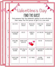 Valentines Find The Guest Bingo Game - 25 Pcs Galentines Day Party Favors Ice Breaker Game - Find Someone Who Bingo Cards For Women Besties Friends -A02 - Trò chơi tư duy nhanh - Xem 1