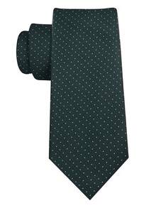 ZONFAZ 1pc Men's Business Casual Necktie, Olive Green With Small Polka Dots, 8cm Width, Soft & Skin-Friendly, Suitable For Weddings, Gatherings, Parties And Daily Commute - Dark Green - View 3