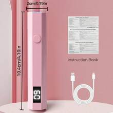 NEUZOJIT UV Nail Lamp With Stand Foldable,360°Adjustable Rotation,Portable,Relax Hands,Pink Flash Cure Lamp,For Gel Polish Home DIY Salon Women Painting Manicure - 美甲燈筆 - 查看 8