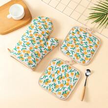 2pcs/4pcs Set Oven Mitts And Pot Holders, Double-Sided Diamond Quilted Pattern, Washable, Heat Resistant, Household Daily Use, Kitchen Baking Cooking Gift, Heat Insulation Set - Multicolor - View 4