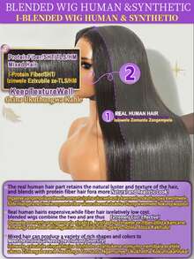 200% Density 26 Inches Black Straight 13x4 Lace Front Wigs Human Blended Hair Long Straight Heat Resistant Hair Wigs For Women Straight Synthetic Fiber Glueless Hairpiece Wigs 13*4 HD Transparent Lace Frontal Wig Straight Hair Wigs - Natural & Black - View 10