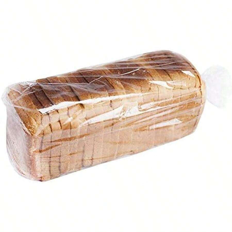 Bolsas grandes de polietileno para pan, 100 bolsas de embalaje de pan de 22 x 6 x 10 pulgadas con 100 lazos giratorios, bolsa transparente y gruesa para panadería (extragrande - 22 x 6 x 10) - Mediano (paquete de 100) - Ver 1