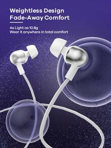 Remax 1.2米 Type-C 有线入耳式耳机，HiFi 动圈麦克风，透明外壳，TPE材质，隔音耳罩，降噪和低音增强，黑/白