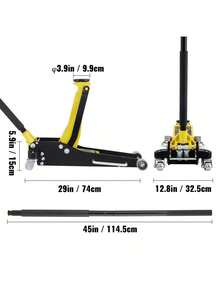 Floor Jack  3 Ton Low Profile Floor Jack  Aluminum And Steel Racing Floor Jack With Dual Pistons Quick Lift Pump  Floor Jack Lifting Range 3-6 11 -19-11 16 - Yellow - View 10