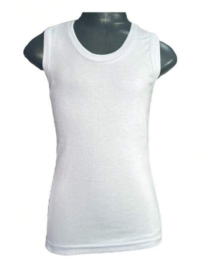 Tendencia6 Pzs Camiseta De Niño Algodon Liso Blanca Talla 16Calidad premium