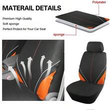 9pcs Women's Car Seat Cover Set, Suitable For Airbag, Seat Cushion Protector, Anti-Fouling & Stylish, Brand New Design - 9619 - View 8