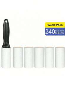 1/2/3/4pcs Mini Portable Reusable Lint Roller, Portable Hair Remover, Detachable Design, Sticky Lint Roller, Lint Brush Roller, Mini Portable Lint Roller For Removing Dust From Clothes, Carpets, Pet Hair, Travel Size Lint Roller, 30pcs Mini Lint Remover Suitable For Pet Hair, Furniture, Sofa, Carpet, Car Seats, Auto Accessories, Home Supplies, Travel Essentials - Multicolor - View 8