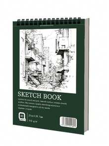 9 x 12 英寸素描本，顶部螺旋装订，1 包 40 张（68 磅/100 克/平方米），无酸艺术素描本，绘画书写纸，适合成人、初学者和艺术家使用 - 白色 - 查看 11