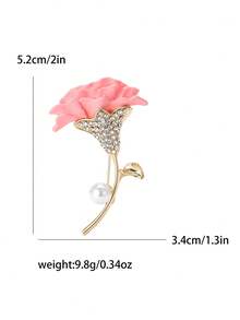 Trâm cài áo hình hoa cẩm chướng đính đá và men cao cấp - Ghim cài hoa dành cho phụ nữ, phụ kiện trang sức Ngày của Mẹ, quà tặng, huy hiệu trang trí. - hoa cẩm chướng - Xem 8