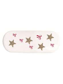 1pc Fashionable Printed Glasses Case, Ins Glasses Storage Box, Printed With Red Bow, Pink Bow, Leopard Print Five-Pointed Star, Black 8 Billiard Ball And Black Bow Pattern, Multifunctional Storage Box, Portable Sunglasses Storage Box
