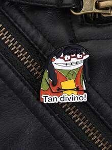 1枚美国喜剧电视剧角色珐琅徽章，棕褐色，Divino！丑女胸针，包包翻领徽章，时尚饰品，送朋友的礼物 - 彩色 - 查看 7