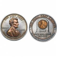 2025 Edition, 18 Designs In Total, The Last 1 Cent Colored Commemorative Coin (1909-2025), Lincoln Metal Coin Craft Collectible Gift