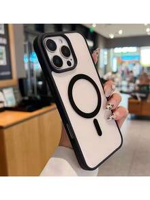 透明磁吸手机壳，兼容 17 Pro Max、16、15、14、13、12、11 Pro Plus Max、Mini 7、8、SE、16e、7P、X、XR、Xs Max，防震保护套，兼容三星 S25 Ultra、S24 Ultra、S23 FE、S22+ - 黑色 - 查看 1