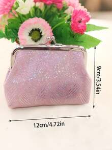 1pc Mini Cute Pattern Coin Purse Minimalist Hanging Bag Shoulder Bag Lightweight Multifunctional Storage Bag Portable Zipper Pouch For Women Wallet Mini Wallet Purse Wallet Small Wallet Coin Wallet Cute Things Vintage Purse - Pink - View 5