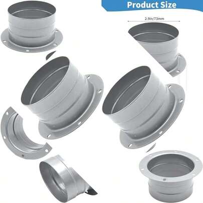 Duct Connector Flange For Ventilation Cooling Heating And Air Conditioning Systems, Straight Pipe Flange Connector Feature