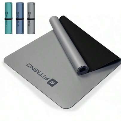 Yoga Mat  Friendly PU Amp Rubber Mat NonSlip Exercise Mat High Density AntiTear Pilates Mat With Carrying Strap For Yoga Pilates And Gymnastics 183cm X 68cm X 4.5mm 3 Colours