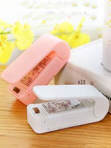 1pc Mini Food Sealer Machine, Portable Household Plastic Bag Sealing Device, Moisture-Proof & Fresh-Keeping - Multicolor - View 7