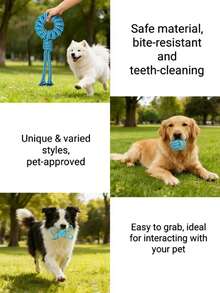 5pcs/Set Pet Rope Knot Toys Set: Chew Resistant, Teeth Cleaning + Assorted Styles, Easy Interactive Play - Multicolor - View 3