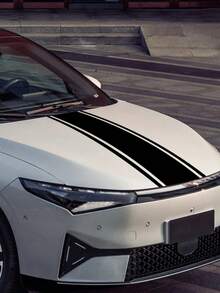 Car Hood Sticker, Personalized Hood Decal, Humorous Car Accessories For Men, Vehicle Video Game Sticker, Gag Gift For Car Enthusiasts, Christmas Decoration, Car Mirror & Bumper Decor Sticker & Decal, Cute Waterproof DIY Decor, Car Scratch Protection Film Glass Decal - Black - View 8