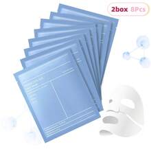 8Pcs Hydro Cera-Nol Real Deep Mask, Overnight Hydrogel Mask | Quick Soothing, Hydrating, Pore Tightening, Firming, Redness Reducing | Serum Solidified Into Sheet Mask, Boost Elasticity | Brightens Skin Tone, Fades Wrinkles | Morning Rescue, Transparent Mask | Sensitive Skin Friendly, Korean Skincare, Gifts For Women |1.19oz(34g)X 8ea - 藍色(2盒) - 查看 1