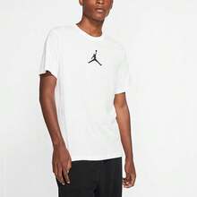 Nike Jordan Air Jordan Jumpman Jumpman Logo Print] Floral Pullover Crew Neck Short Sleeve T-Shirt - White - View 3