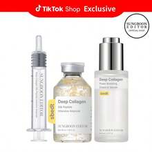 [Sungboon] Silk Collagen & Peptide Face-Lift Duo  – Ampoule + Rejuvenate Serum With 8 Types Hyaluronic Acid For Wrinkles & Fine Lines | Gift Set Firming, Moisturizing, Collagen Boosting, Anti Aging Korean Home Aesthetic For All Skin Types - Collagen - 查看 1