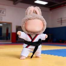 1 Set Doll Clothes For 1st/2nd Generation, Ceramic Doll, Bucket Hat And Denim Overalls - Multicolor - View 6