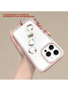 Fast EU Shipping (DE & ES) Phone Case: Indispensable For Delicate Fairies: Hamster Cartoon Double-Sided Glittery Rhinestone Phone Case, A Highlight In Your Palm, 360 °     Precision |     Durable Design |     Impact-Resistant And Crash-Proof |     Brushed Non-Slip |     Suitable For Samsung - Hồng - Xem 2
