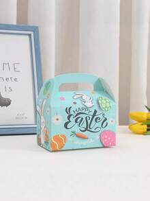 Bộ 4/8/12 hộp kẹo Phục Sinh ngẫu nhiên, hộp kẹo hình thỏ Phục Sinh, có thể đựng kẹo, bánh quy và quà tặng tiệc tùng, hộp giấy có tay cầm dễ thương, thích hợp làm quà cưới, quà sinh nhật, quà tặng ngày lễ. - Nhiều màu - Xem 7