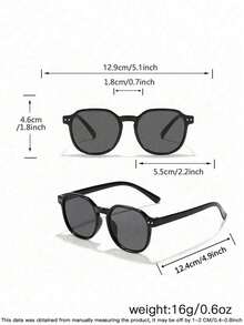 一套两副，男女童款（3-8岁）聚碳酸酯方形心形镜框经典时尚眼镜，户外旅行防晒节日派对必备，附赠眼镜盒 - 彩色 - 查看 10