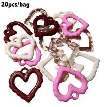 时尚简约亚克力彩色爱心珠DIY发饰，装饰材料，百搭日常佩戴，送朋友的好礼物