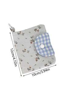 1个格子花纹卡片袋，零钱袋，耳机收纳袋，包包挂饰，包包装饰，银币袋，钥匙袋，迷你红包，时尚便携，多功能，生日礼物，情人节礼物 - 彩色 - 查看 11