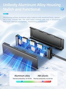 HP USB 集线器带 Type-C 充电适配器 2.0 分线器兼容苹果笔记本电脑转换器 4K 投影 PD 充电扩展集线器 4 合 1（黑色、白色、米色、银色） - 五合一 - 查看 5