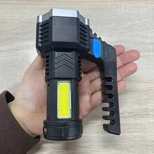 1/2/4件組 USB可充電LED手電筒，7合1 COB工作燈附底座，USB供電附不鏽鋼夾，含充電線，180度旋轉燈頭，LED電池指示燈，支援USB反向輸出，便攜露營夾燈，工業燈附磁吸底座，強光束，適用於緊急使用、露營、釣魚、維修、建築、居家照明緊急燈，聖誕節、萬聖節、復活節、情人節、節日禮物，戶外照明緊急燈 - 7LED-手電筒 - 查看 12
