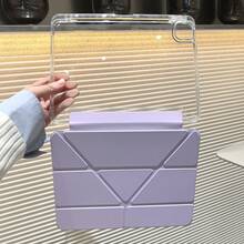 适用于 iPad Air 11 平板电脑的保护壳,iPad 保护壳,Y 型折叠平板电脑保护壳,芋紫色多折叠多角度支架,内置笔槽,高透明亚克力背壳,防刮耐磨,磁吸式设计,自动休眠/唤醒/智能功能,简约/休闲/经典风格,适用于 iPad A16,兼容 iPad 第 11 代平板电脑保护壳,兼容 iPad 10 保护壳 - 蒟蒻紫 - 查看 10