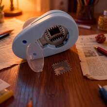 Paper Punch And Embossing Tool - Manual Embossing Decorative Punch With Elegant Floral Design/Heart-Shaped Paper Punch Embossing Tool , Weddings, Cardstock, Gift Wrapping. Suitable For Scrapbooking, Journals, Card Making, Photos, Scrapbooking Supplies, Journal Decoration, Floral Decoration, Durable Plastic, Valentine's Day,Wedding - 藍色 - 查看 3