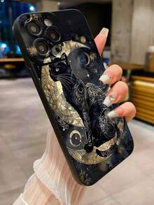 1个极简猫眼亲肤防摔TPU手机壳，兼容 17、11、16 Pro Max、16 Pro、16、15 Pro Max、14 Pro Max / Galaxy S25系列、A16 / Honor X6A、X7B、X8B / 13C、Note 13 / Hot 60ro / Smart 8 保护套 - 黑色 - 查看 3