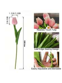 20 cành hoa tulip màu hồng nhạt nhân tạo, thích hợp làm quà tặng Ngày của Mẹ, trang trí đám cưới, thiết kế nhà cửa, phòng ngủ, phòng khách, tiệc sinh nhật, trang trí Ngày Valentine. - Màu Hồng baby - Xem 6