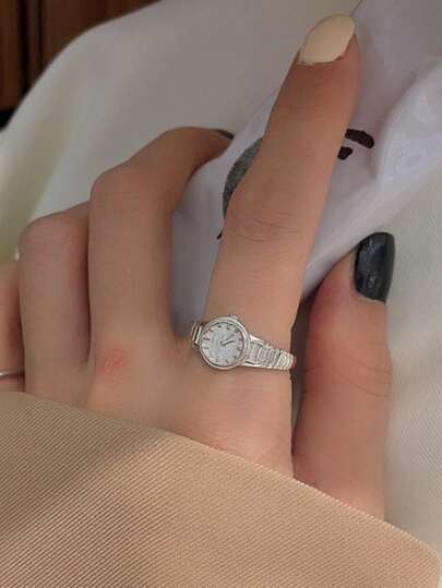 1개 패셔너블한 미니멀리스트 시계 반지, 틈새 하이엔드 디자인 버서타일 액세서리