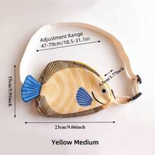 Cartoon Fish Shaped Large Capacity Adjustable Waist Bag, Ideal Storage Fanny Pack For Outdoor Sports, Casual Outings - Multicolor - View 15