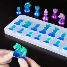 1pc DIY Chess Board Mold, Chess Piece Mold, Checkers Mold, Silicone Mold, Epoxy Resin Mold, Mirror Mold