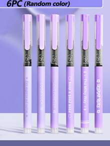 6支装清新高品质简约低调浆果色调中性笔，学生/办公液体墨水圆珠笔，0.5mm黑色墨水笔，速干走珠笔，学生考试用笔，渐变色高美感水性笔，返校季，节日礼物 - 彩色 - 查看 14
